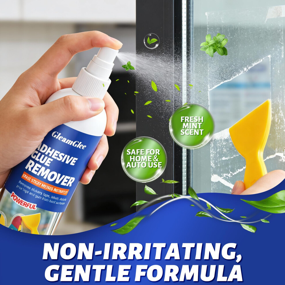 Adhesive Remover Spray 150Ml Â Powerful Glue & Sticker Remover For Tape, Labels, Silicone, Grease, Gum & Wax Residue Â Safe On Glass, Metal, Plast 5008279900453