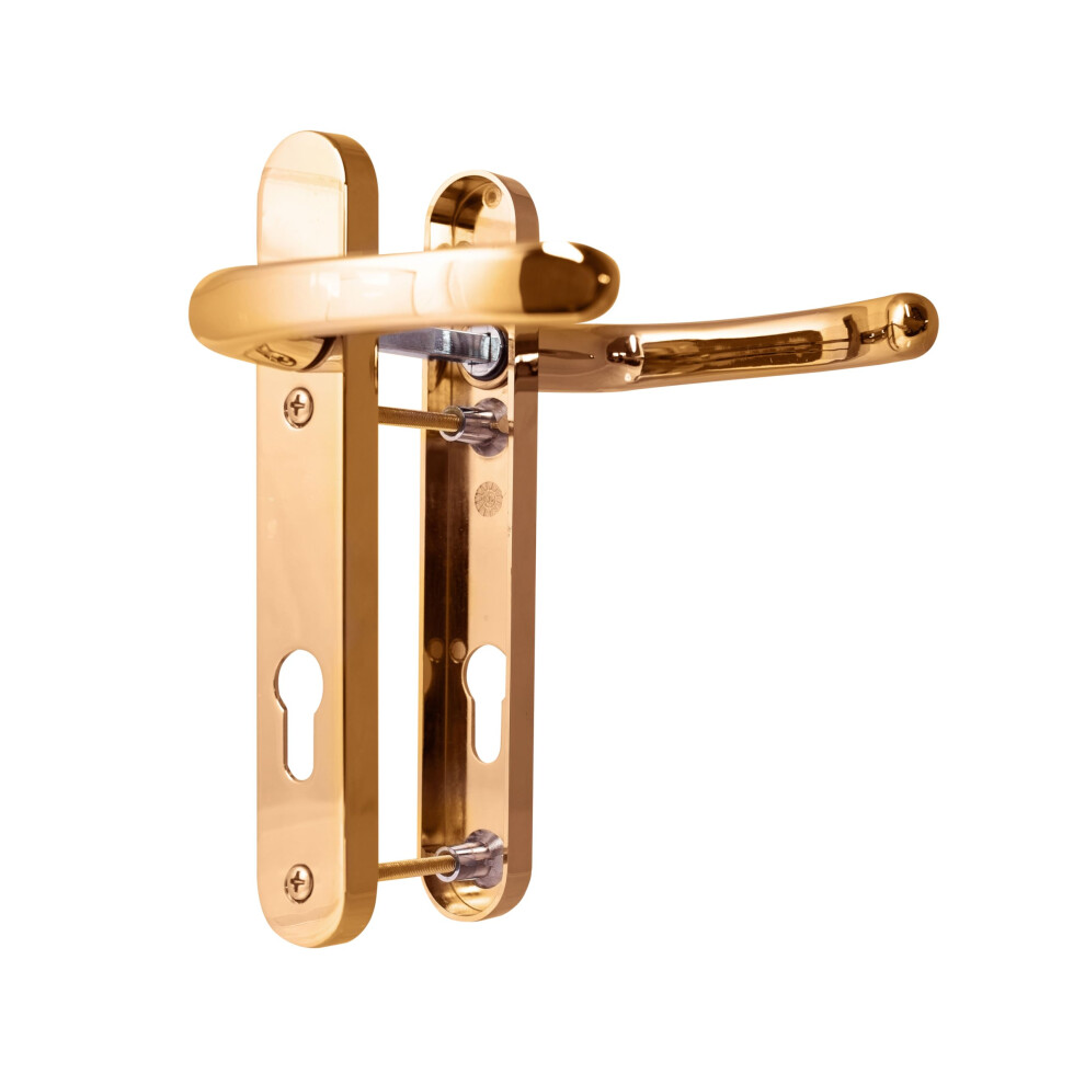 Photos - Other for Repair TSS UPVC Door Handle Set, 92mm PZ , Lever/Lever, Screw to Screw 122mm with Backplate 212mm x 34mm - Replacement PVC (Centres)