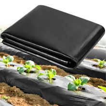 Black Heavy Duty Polythene Sheeting, Extra Thick Waterproof Plastic Cover, Garden Grow Horticultural Membrane for Gardening, Building Insulation & Ru
