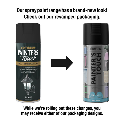 Rust-Oleum Rust-Oleum 400ml Painter's Touch Spray Paint Aerosol - Matt Black 1