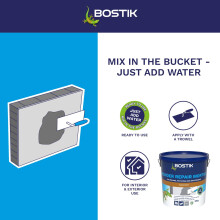 Bostik Cementone Render Repair Mortar 10kg - Durable Repair & Patching Mortar - Ready Mixed, Just Add Water - Ideal for Weather & Impact Damage - Int