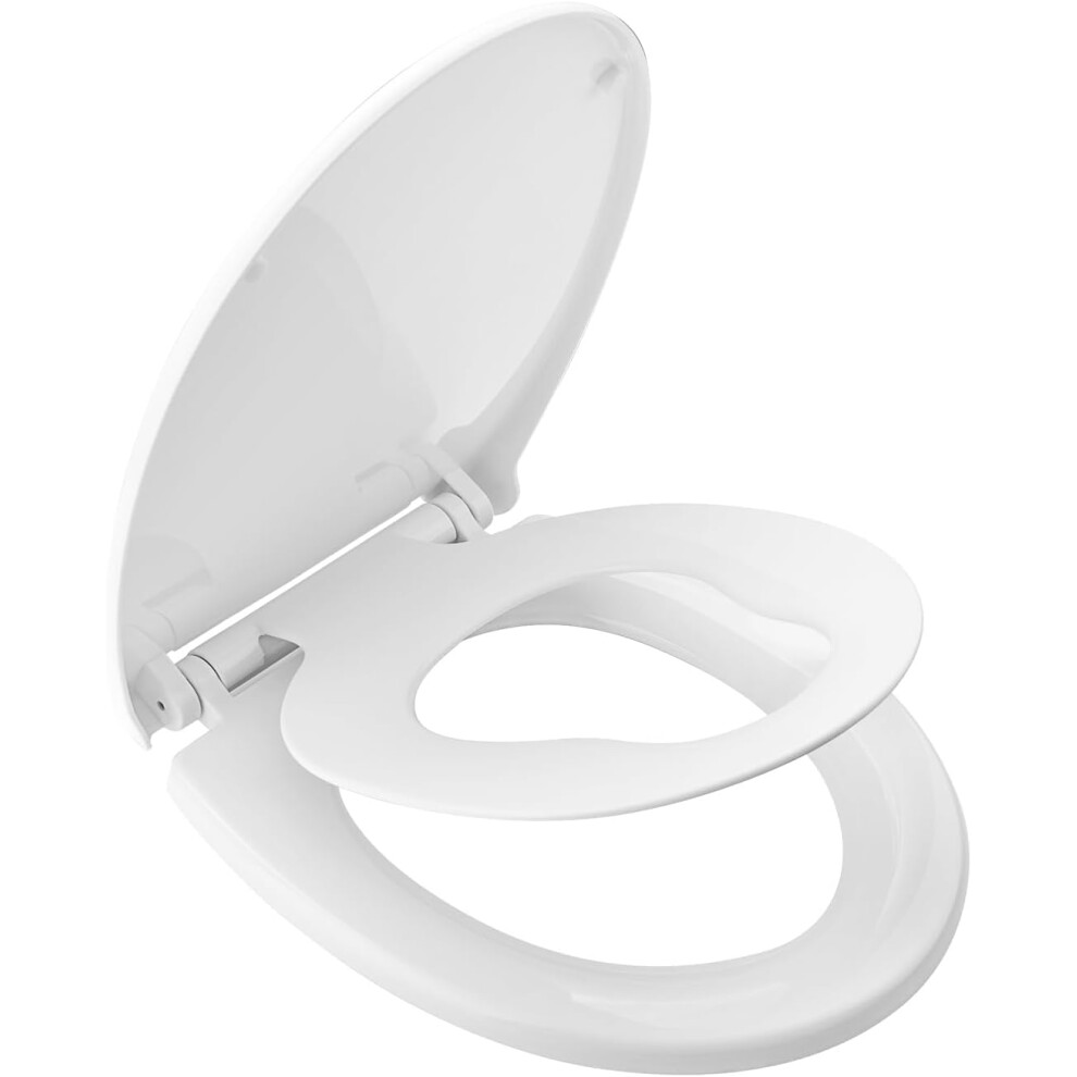 Ram White Soft Close Family Toilet Seat With Quick Release Function Family Toilet Seat With Built In Child Seat Children Potty Training Toilet Seat 5001382026027