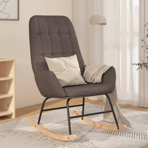 VidaXL vidaXL Schaukelstuhl Dunkelgrau Stoff
