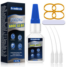 Shoe Glue 30 g, Instant Shoe Glue Sole Repair, for Sneakers, Soles, Boots, Leathers, Handbags and More, Waterproof, with Anti-Clog Cap, Clear (tnedf)