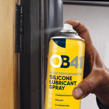 OB41 High Performance Silicone Lubricant Spray - High Resistance to Temperatures - Water Resistant - Protects against corrosion and Oxidation - 400ml