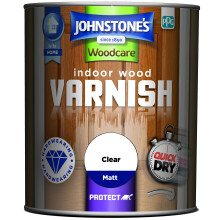 Johnstone's Woodcare Indoor Wood Varnish Matt - Clear 750ml