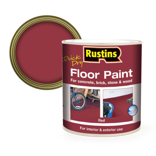 Rustins RUSTINS Quick Dry Floor Paint Red 1ltr