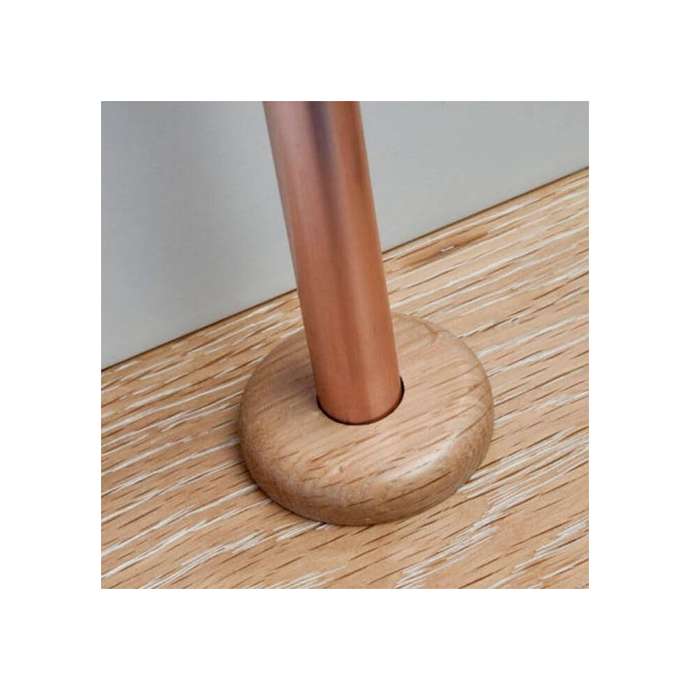 Oak Wooden Radiator Pipe Collars For 15Mm Pipes Pack Of 2 Easy Split Collar Wood Hide Radiator Pipes Base (6 Collars) 5009064505426