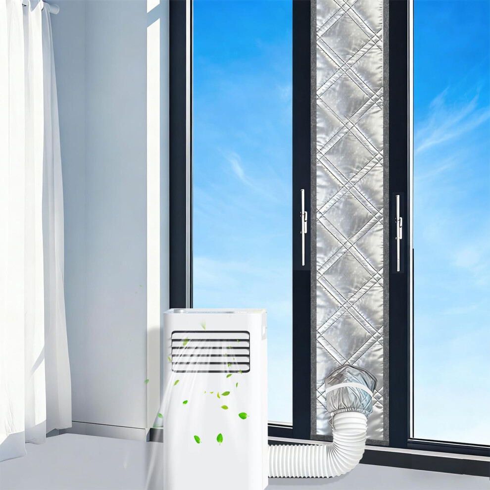 Photos - Chimney Aozzy 98" Portable AC Sliding Door Vent Kit 3-Layer Thickened Aluminum Foil & Cotton & Oxford Fabric,100 Airtight,Thermal In