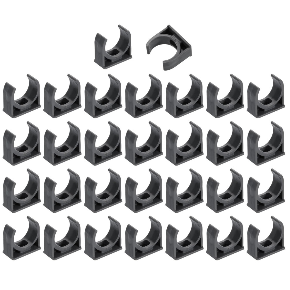Sourcing Map 30Pcs Pvc Water Pipe Clamps Clips, U-Shaped Tubing Hose Buckles, Irrigation Tube Holder For 25Mm Od For Tv Trays Tube Hose Hanger Suppor 5004996135055