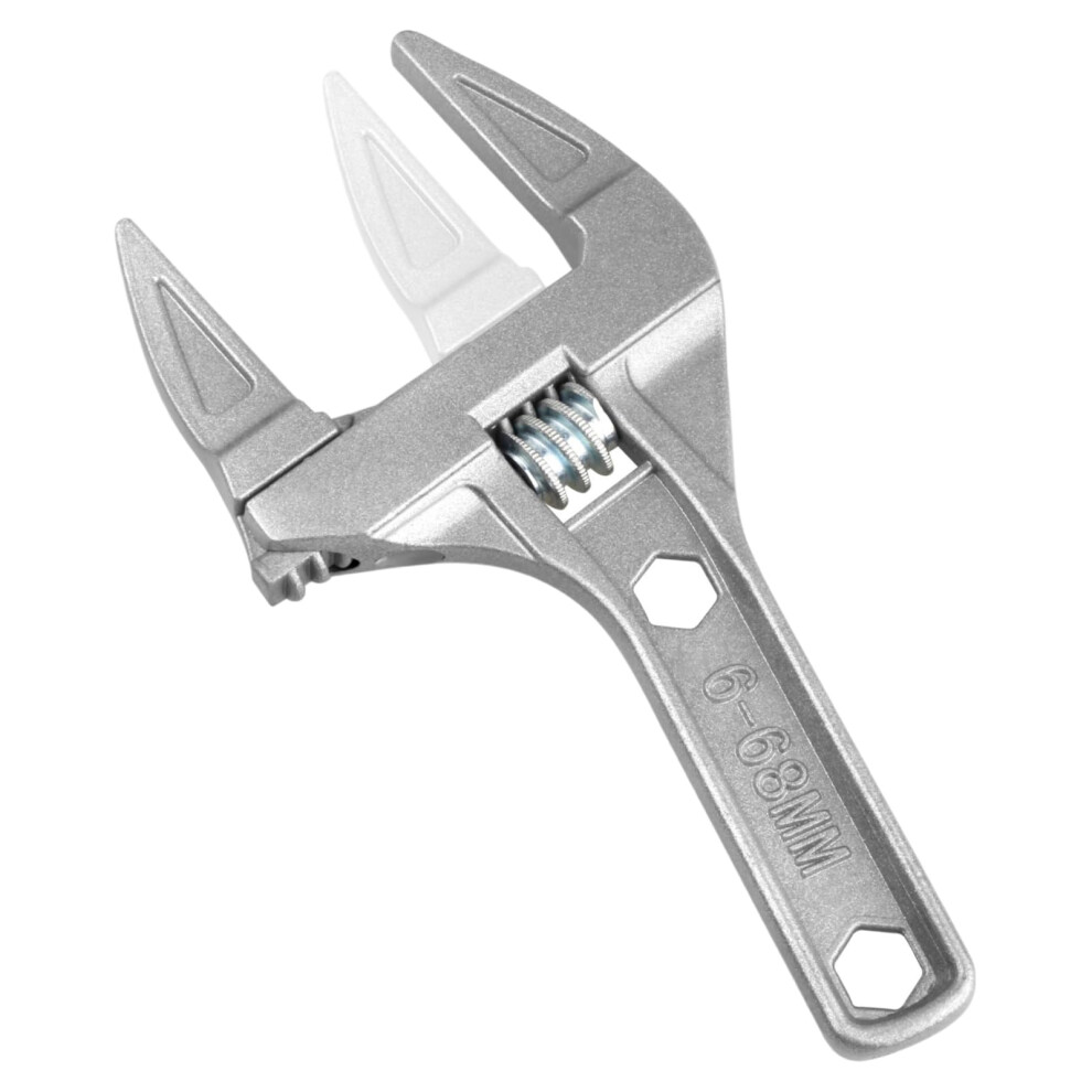 Elezenioc Adjustable Spanner Wrench 6-68Mm Open-End Wide Jaw Spanners Wrenches Ultra-Thin Shifting Spanner Shank Plumber Bathroom Hand Tool Alloy 5000543075744