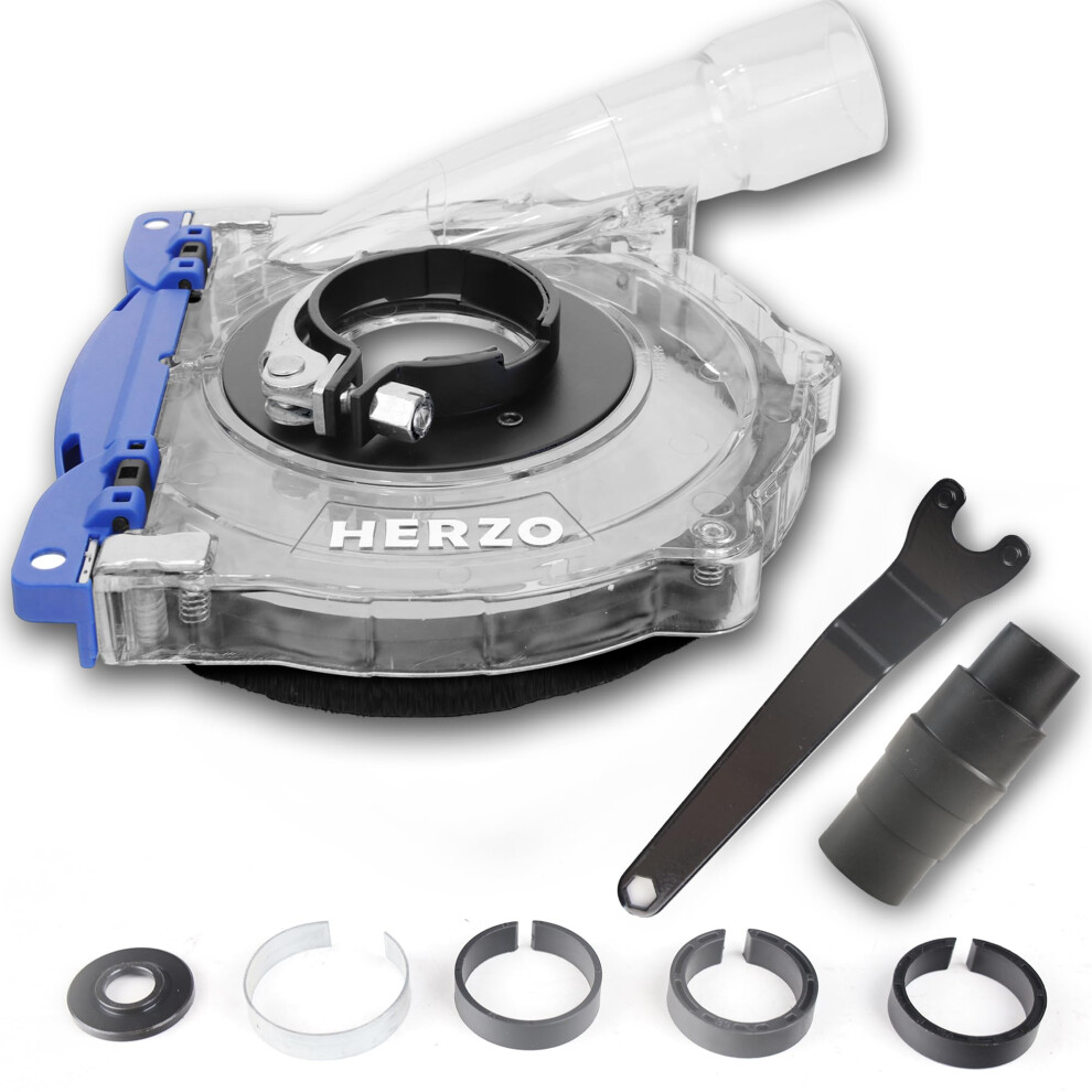 Herzo Surface Grinding Dust Shroud For Angle Grinders 115/125Mm, Transparent Polycarbonate 5003405029749