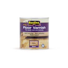 Rustins Floor Varnish Clear 1L Gloss - Fast-Drying Floor Protection for Interior Wood – Easy Application with Tough, Long-Lasting Clear Finish