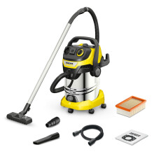 KÄRCHER Wet and Dry vacuum cleaner WD 6 P Premium, blower function, 1,300 W, stainless steel container: 30 l, suction hose: 2.2 m, extension hose, po
