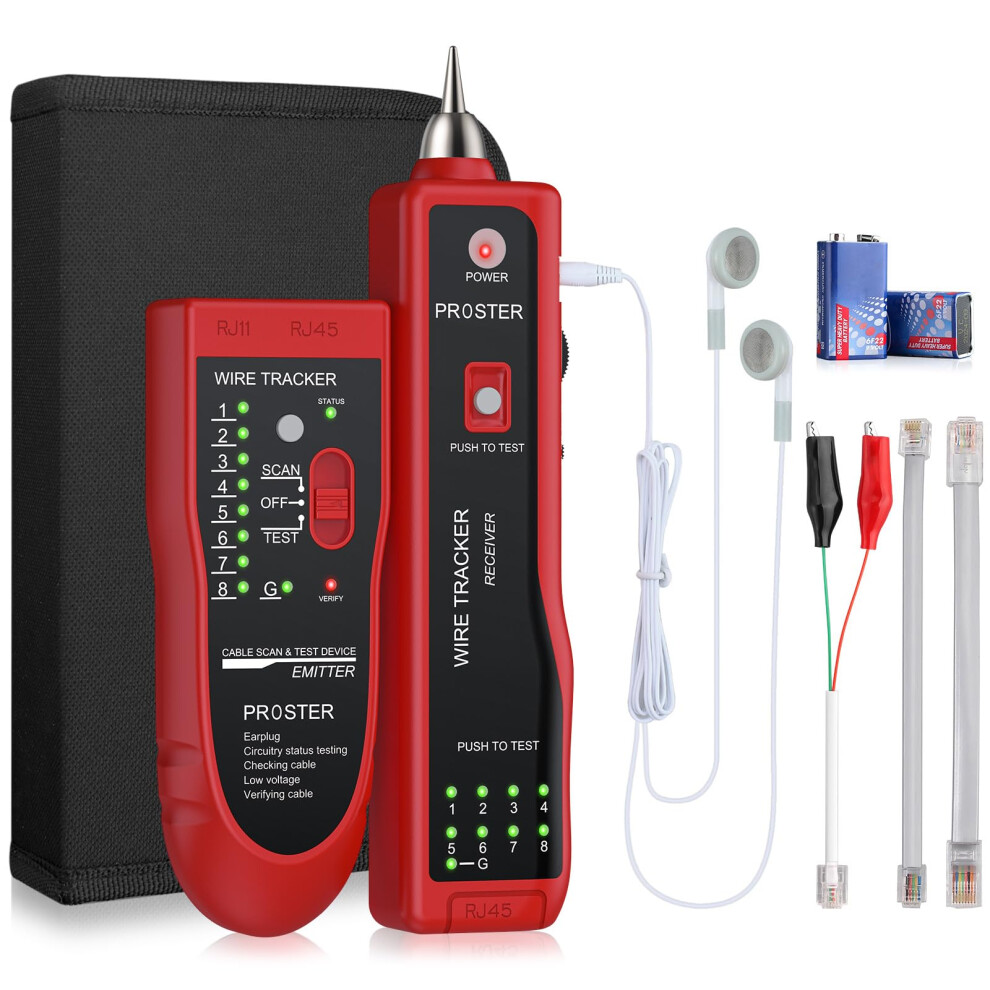 Proster Wire Tracker Rj11 Rj45 Finder Ethernet Lan Multifunction Toner Tracer Ne 5009798220152