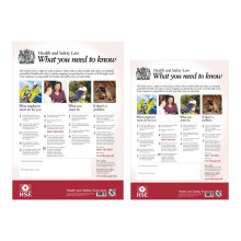 Health and Safety Law Poster 2026-2 Pack HSE Poster (A2 and A3 Laminated Office Sign) - Easy-to-Read Workplace Information Display