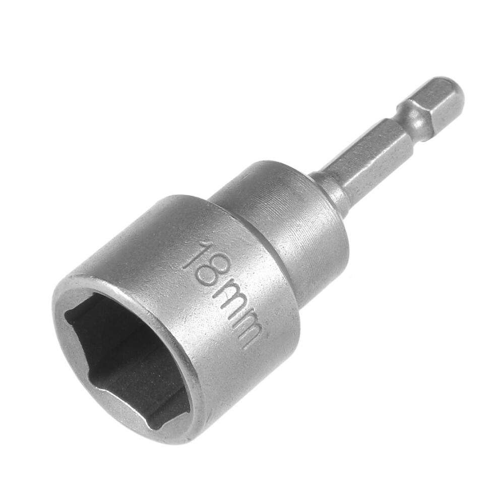 Sourcingmap 1/4" Quick-Change Hex Shank 18Mm Magnetic Nut Setter Driver Drill Bit, 65Mm Length, Metric 5005924454323