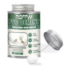 ROFPM PVC Solvent Cement 130ml, Pvc Pipe Glue, PVC Pipe Cement for Plumbing, Pipe Fitting Glue, Drainage and Potable Water Systems, Fast Setting PVC
