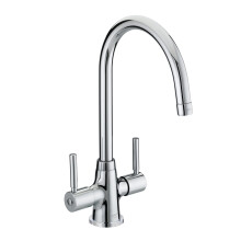 Bristan Monza Kitchen Tap - swivel spout, two lever EasyFit chrome kitchen sink tap, MZ SNK EF C