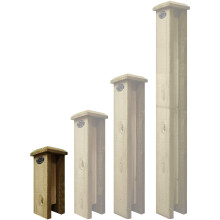 Premier Garden Supplies Concrete Post Extenders (2-WAY STRAIGHT) W.100mm x D.100mm x Height 1ft (30cm) Designed for Flat or Bobble Top Posts Can be s
