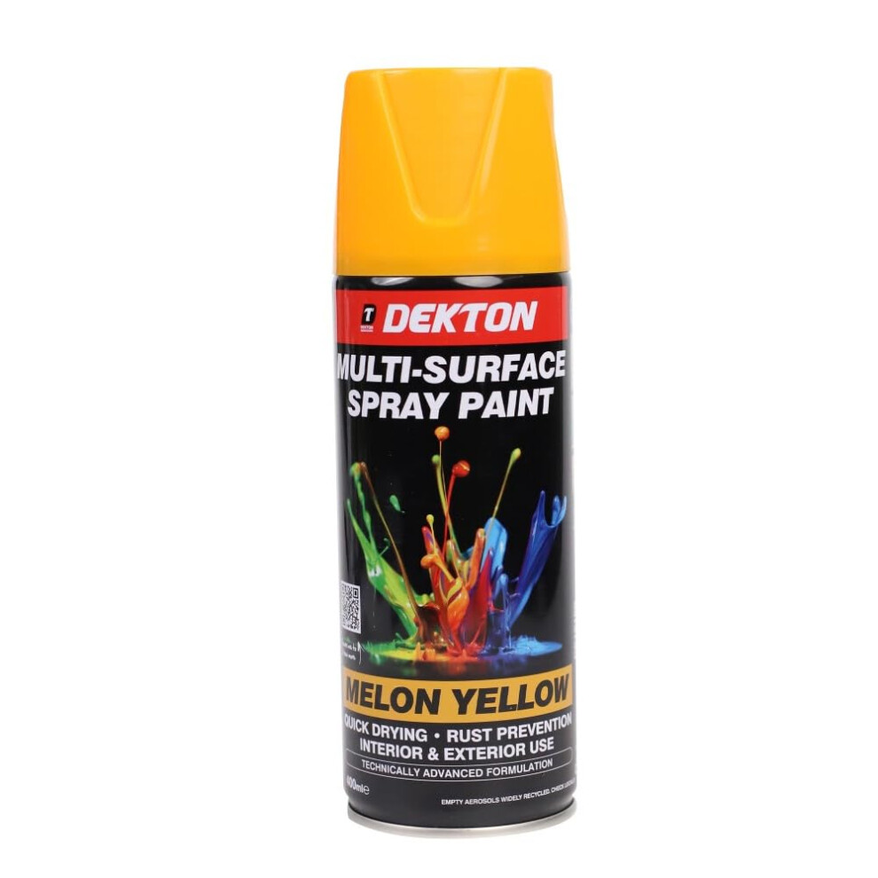 Dekton Quick-Dry Aerosol Spray Paint, Interior And Exterior Usage Â Paint Yellow For Metal, Wood, And Plastic |Rust Prevention|Ideal For Fixtures Fu 5009438700969