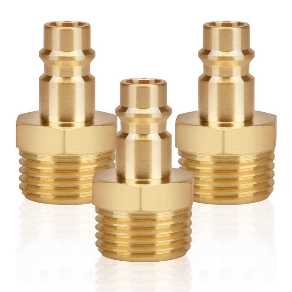 3Pcs Air Line Connectors Euro Airline Hose Compressor Fittings 1/2" Bsp Air Coupler And Plug Kit Couplings Connector Male 5009533738805