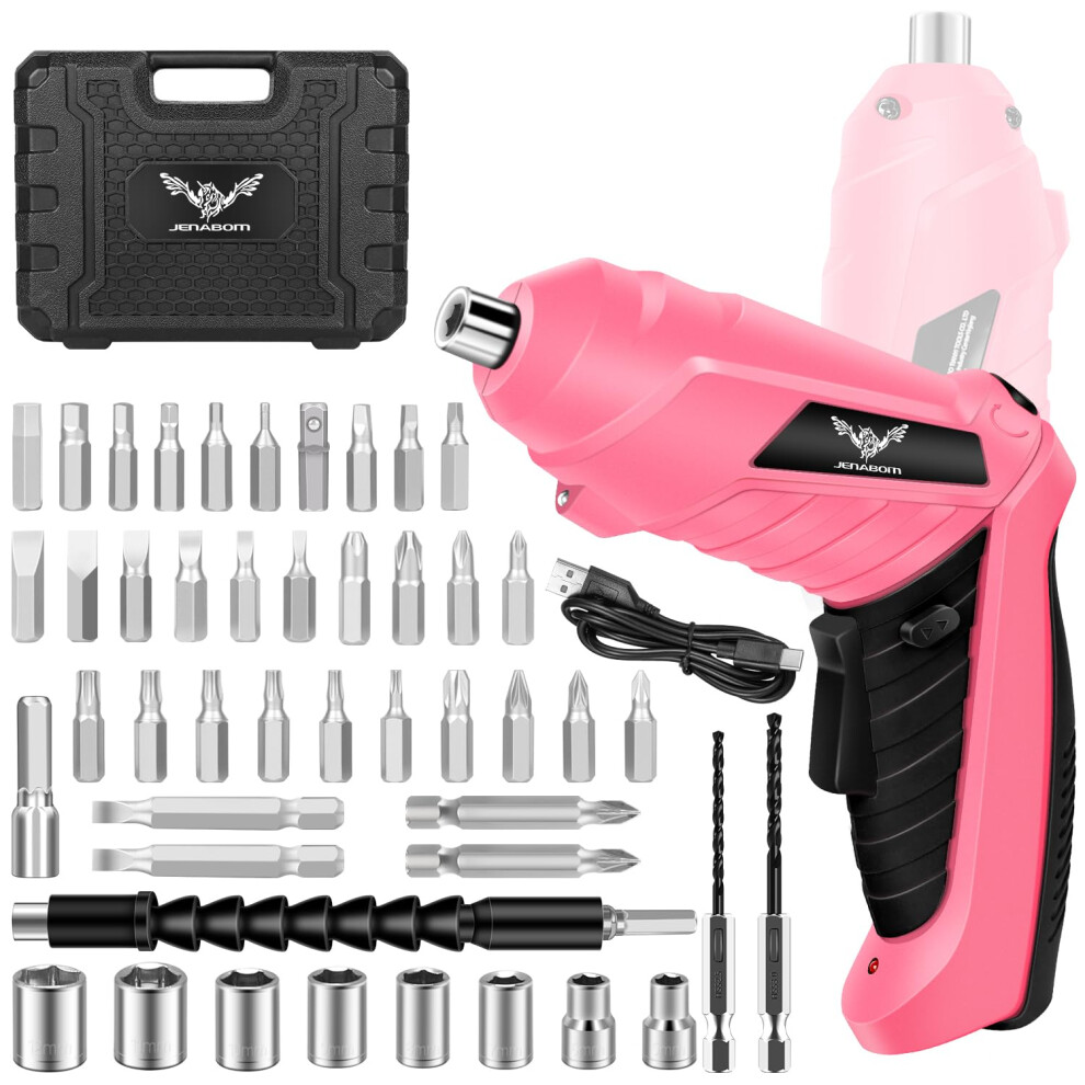 Jenabom 47 In 1 Electric Screwdriver Cordless, 3Nâ·m Max Torque Electric Screwdriver Kit, 3.6V/1300Mah Rechargeable Power Drill Driver 5002352063271