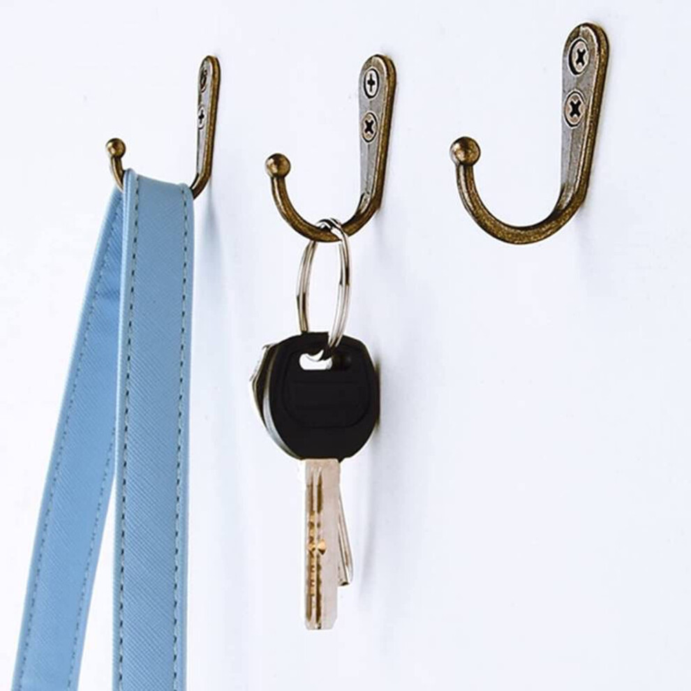 Yesmin 4 Pcs Wall Mounted Hooks,Coat Hooks Retro Door Robe Hook For Hanging Towel Clothes Hat Key Single Metal Hook Cloth Hanger For In Bedroom Bathr 5002181232671