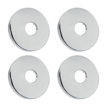 Hugwish tap Shower Pipe Cover Plate 3/4 inch 27mm x 90mm x 10mm in Height 4pcs, Chrome Stainless Steel tap Cover 26mm for Shower Pipe Wall Hole (27mm