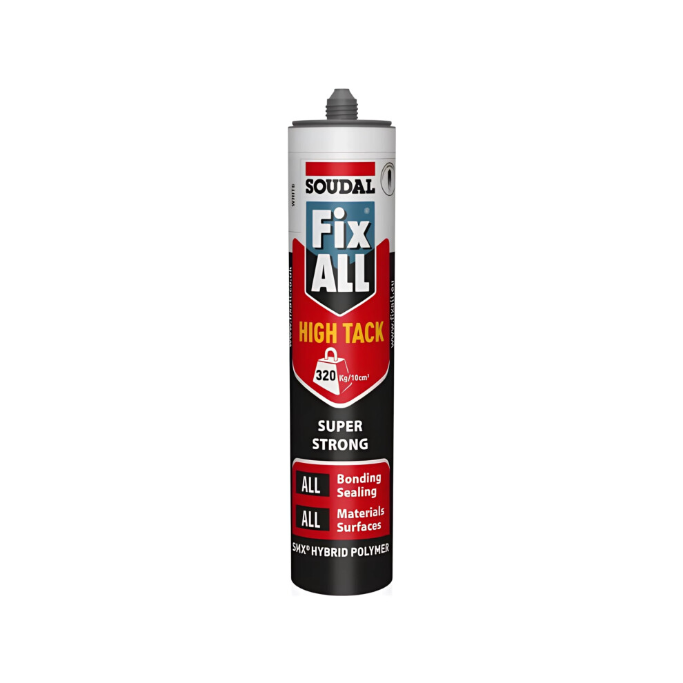 Soudal 101444 Fix All High Tack Super Strong Adhesive White 5001323424950