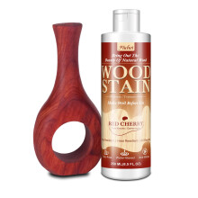 Water Based Wood Stain & Varnish 250ml - Red Cherry | Indoor & Outdoor Wood Stain for Furniture, Doors, Cabinets | Low Odor, Non-Toxic, Fade-Resistan