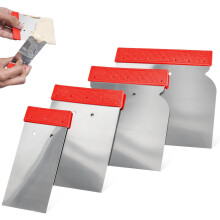 ZAVIA Continental Filling Knives Pack of 4 | Flexible Filling Knife | Stainless Steel Filler Spreader | Filling Knife Set for Holes, Cracks, & Walls