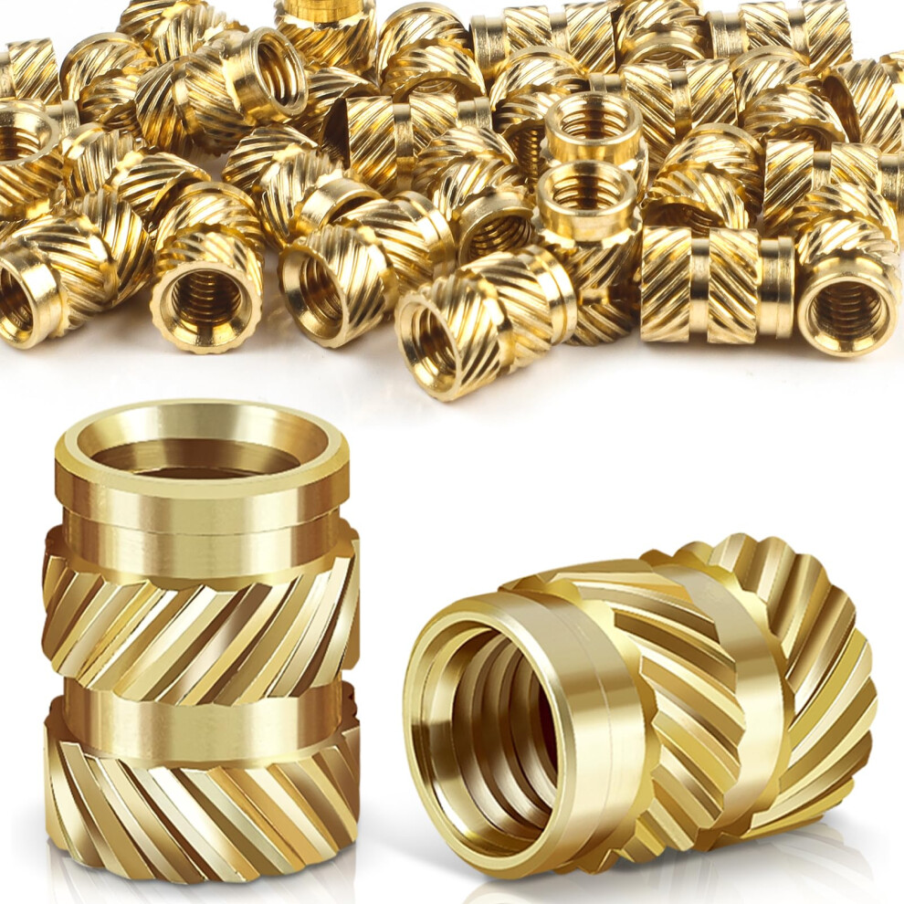 Caianwin 30Pcs Thread Insert M5 Brass Heat Set Insert For For Plastic And 3D Printing Components - Brass Metric Knurled Nuts 5008606444049