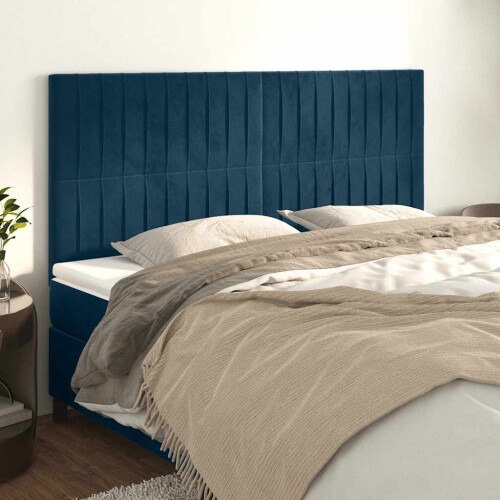 VidaXL vidaXL Kopfteil Dunkelblau 180x5x118/128 cm Samt