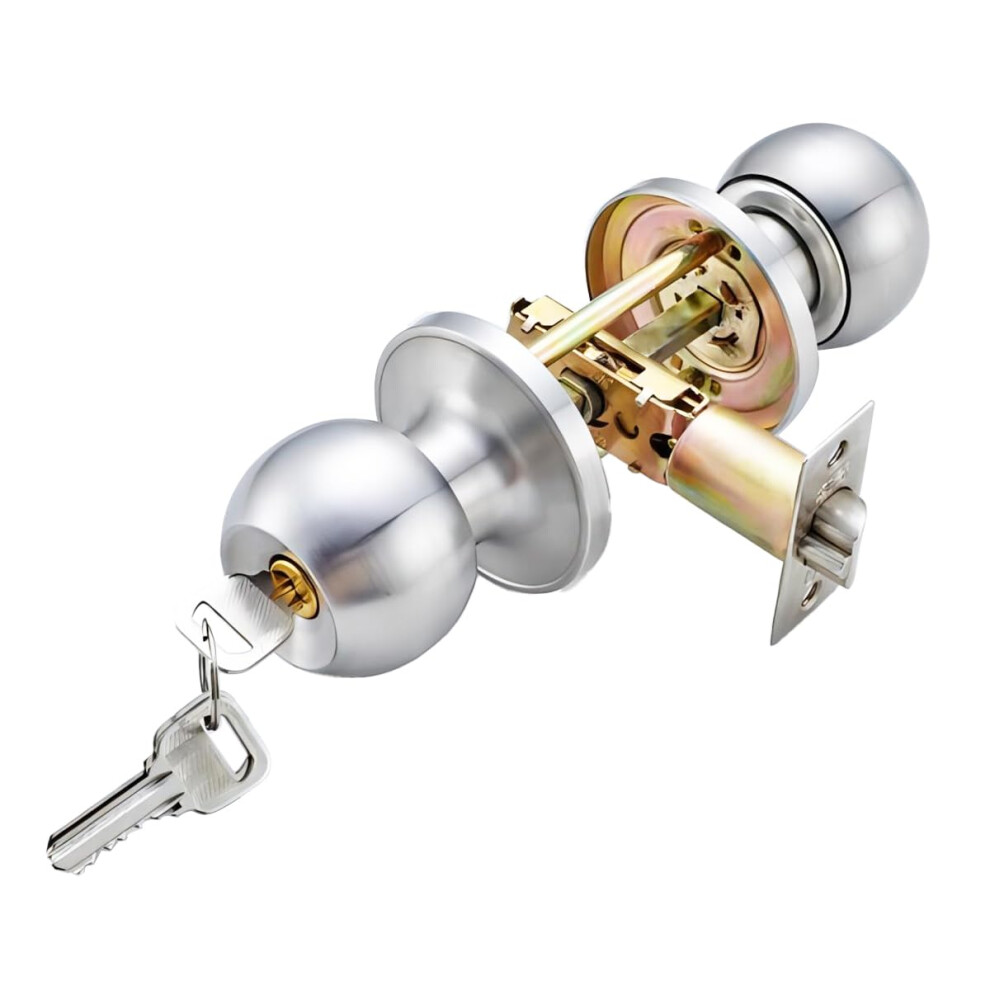 Photos - Door Handle Qrity Stainless Steel Entracne Passage  Lock Knobs Lockset