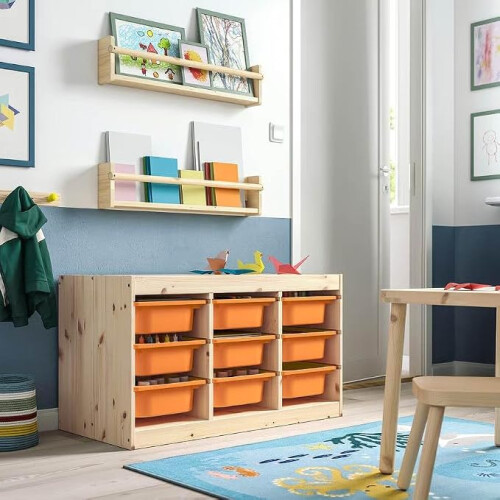 IKEA TROFAST Storage Unit with 9 Boxes 93x44x52cm