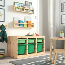 IKEA TROFAST Storage Unit with 6 Boxes 93x44x52cm