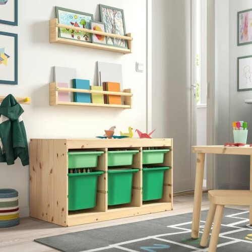 IKEA TROFAST Storage Unit with 6 Boxes 93x44x52cm