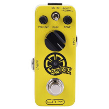 Pedal de Efeito de Guitarra Elétrica Overdrive com 2 Modos de Boost e Normal, Amplificador para Efeito de Guitarra Elétrica True Bypass