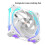 12CM Computer Case Cooling Fan ARGB Light Synchronization PWM Intelligent Temperature Control Silent Fan Black 5