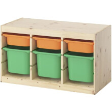 IKEA TROFAST Storage Unit with 6 Boxes 93x44x52cm