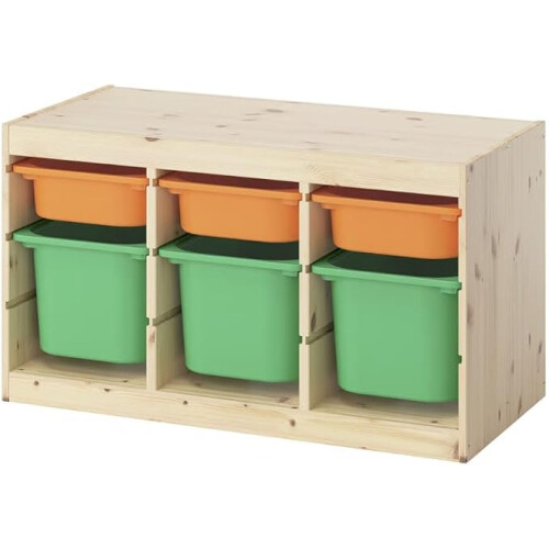 IKEA TROFAST Storage Unit with 6 Boxes 93x44x52cm