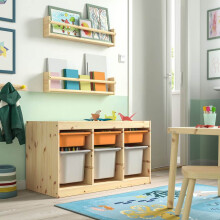 IKEA TROFAST Storage Unit with 6 Boxes 93x44x52cm