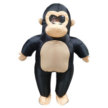 (Noir, 150-190cm) Déguisement de singe gonflable amusant pour adultes