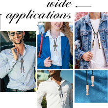 15pcs 5 Colors Bolo Tie End Caps Alloy Wire End Accessories Replacement Clothes Decoration DIY Making