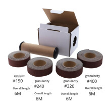 Abrasive Tool Sandpaper Roll 6 Meter 25mm Width Sanding Paper Emery Cloth Roll Grit 150 240 320 400 Grit Polishing Bel