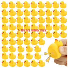 (20 PCS) 1-100pc Mini Rubber Ducks Set in Bulk Float Squeak Tiny Ducks Rubber Duck Toy for Kids Party Birthday Supplies