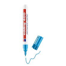 (Light Blue) Permanent Marker 1.00mm Fine Bullet Tip Quick-Drying & Smudge-Proof for All Surfaces Plastic Wood Metal Glass