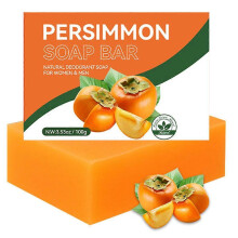 (100g) Persimmon Soap Bar for Men & Women Deodorizing, Persimmon Deodorant Body Bar Soap for Old People Smell, Remove Bad Body Odors