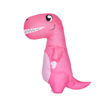 (Dragon idiot rose, 150-190cm) Déguisement gonflable rigolo de dinosaure rose, pour adulte